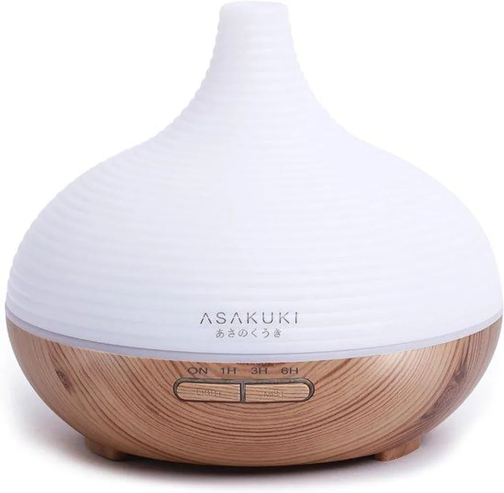 Diffuseur ultrasonique 300ml jaune avec 7 couleurs LED et mode nuit