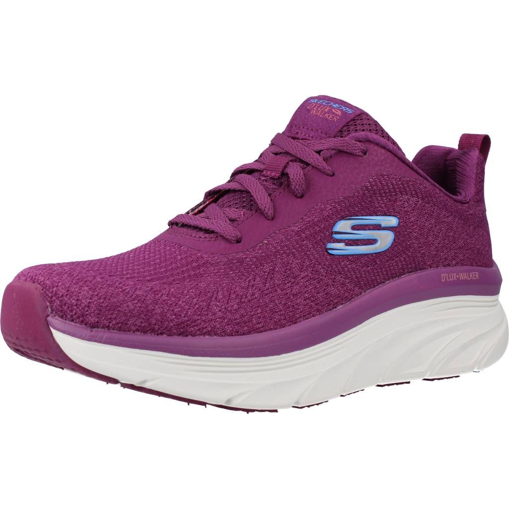 Skechers Damen-Sneaker-Schnürhalbschuh D ́Lux Walker - Daily Beauty Lila, Farbe:rot, EU Größe:39