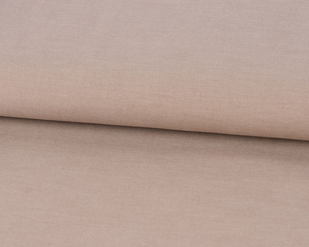 Bekleidungsstoff Meterware Sorona Leinen Stretch uni hellbraun 1,34m