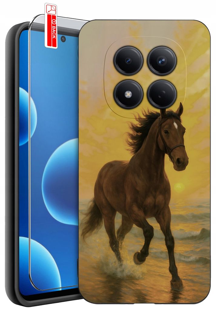 Hülle für Xiaomi Redmi Note 15 Pro 5G – Pferde, Ponys, Pegasus-Motive + 9H-Glas