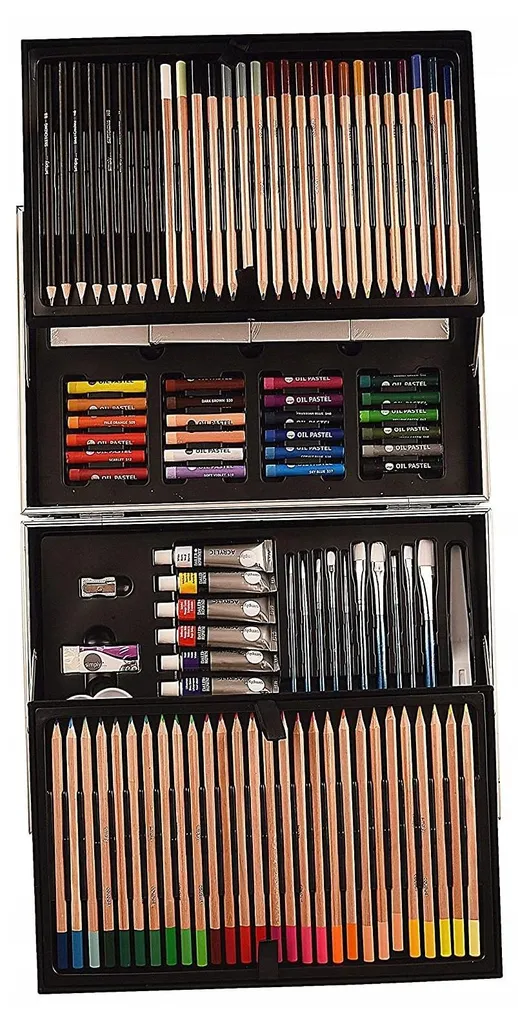 Coffret de Peinture Multi-Techniques 122 Pièces avec Rangement Rigide - 3