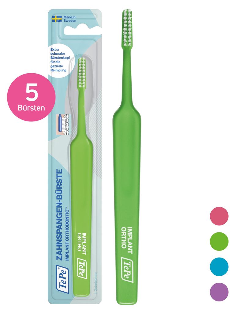 5x Tepe Zahnspangenbürste - Implant/Orthodontic Produktbild 