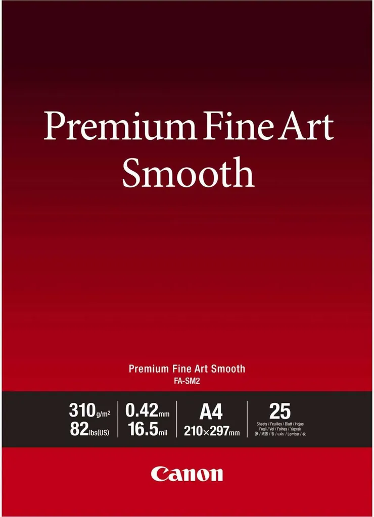 Canon FA-SM2 Carta Fotografica A4 Premium Fine Art Smooth 25 Fogli