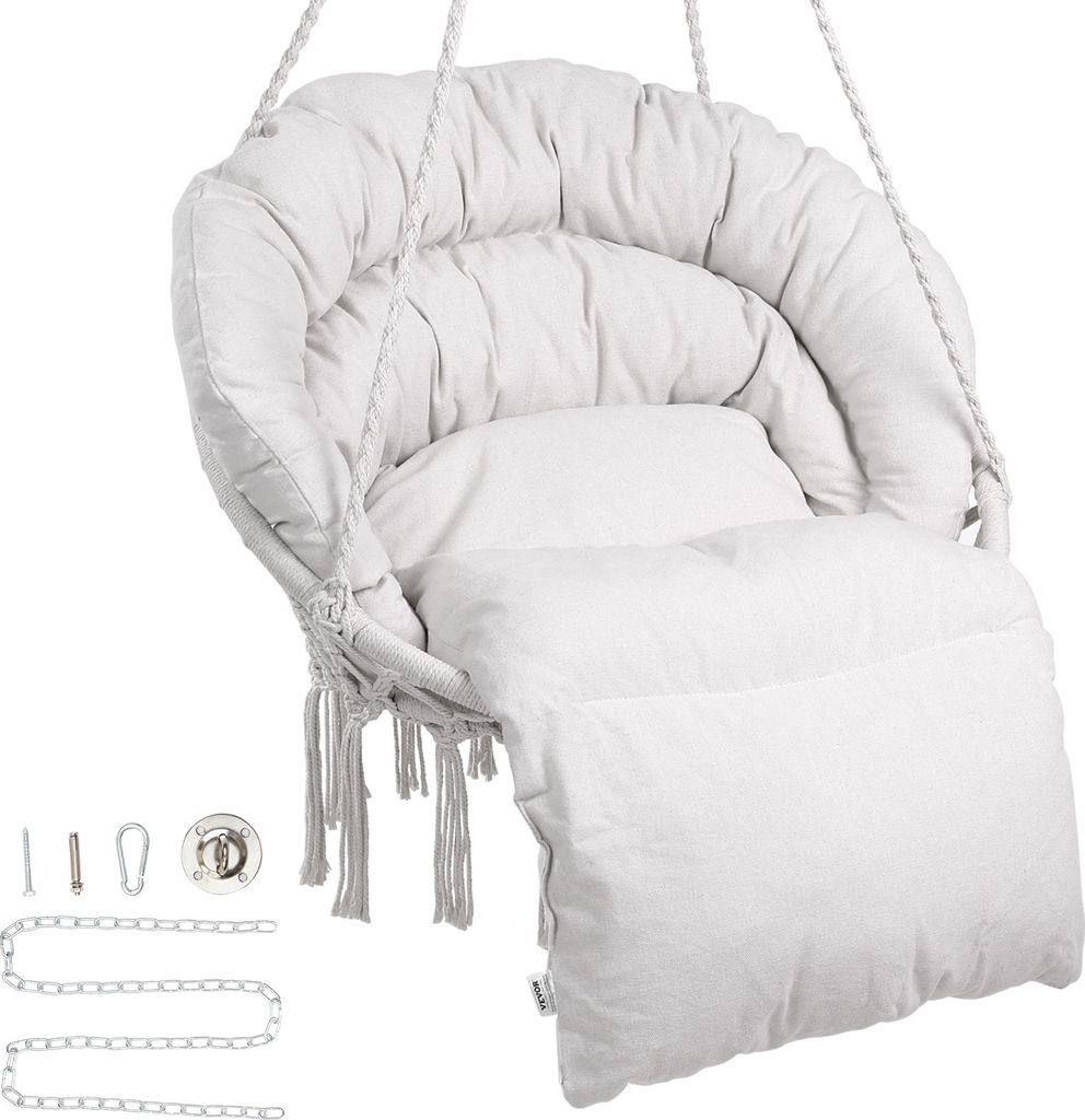 Fotel wiszący VEVOR, nośność 150 kg, fotel wiszący makrama Zdjęcie produktu 