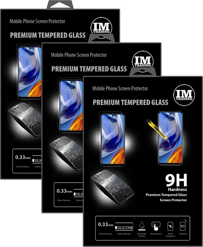 3X Schutz Glas 9H Tempered Glass Display Schutz Folie Screen Protector kompatibel mit Oppo A78 5G