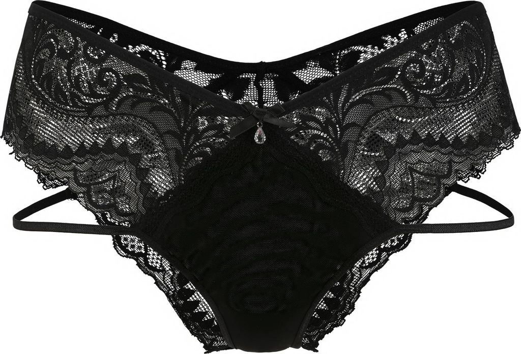 Petite fleur gold Tanga schwarz Größe 36/38