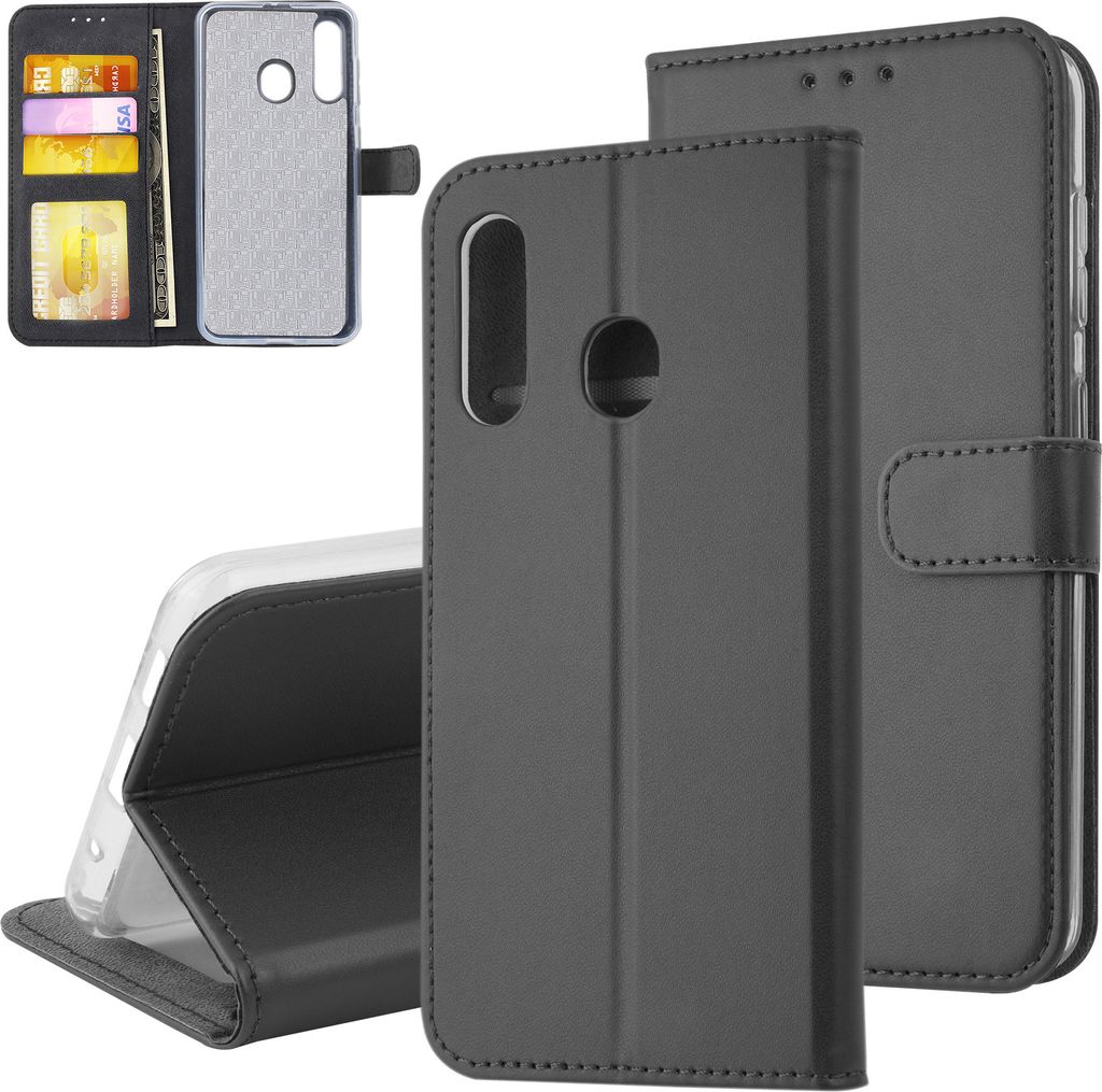 Samsung Galaxy M40 Card holder Black Book type case for Galaxy M40 Magnetic closure