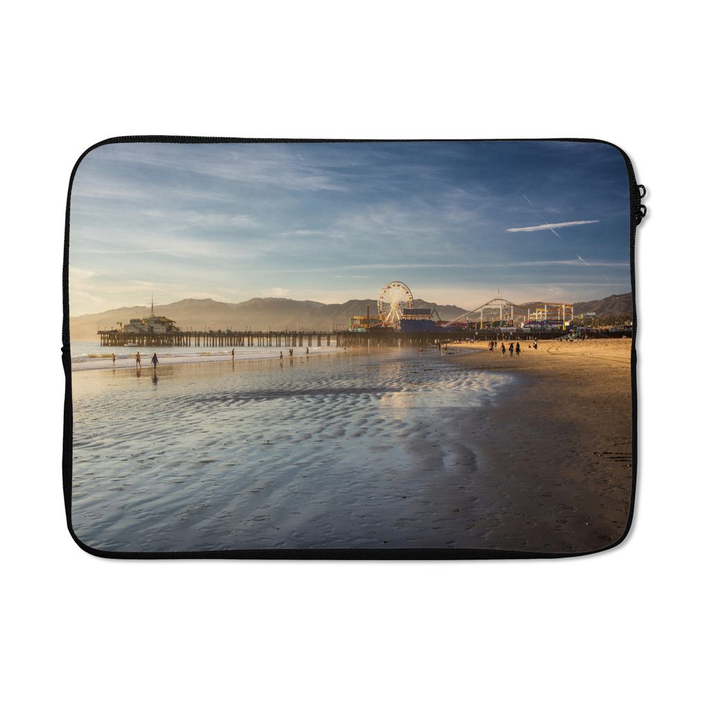 MuchoWow Laptop Hülle 13 Zoll Strand - Pier - Amerika Laptoptasche - Laptophülle - Sleeve - Rundumschutz