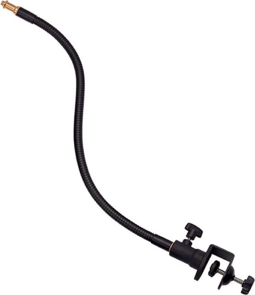 Support de lampe flexible pour bureau avec pince et spigot 3/8 fileté