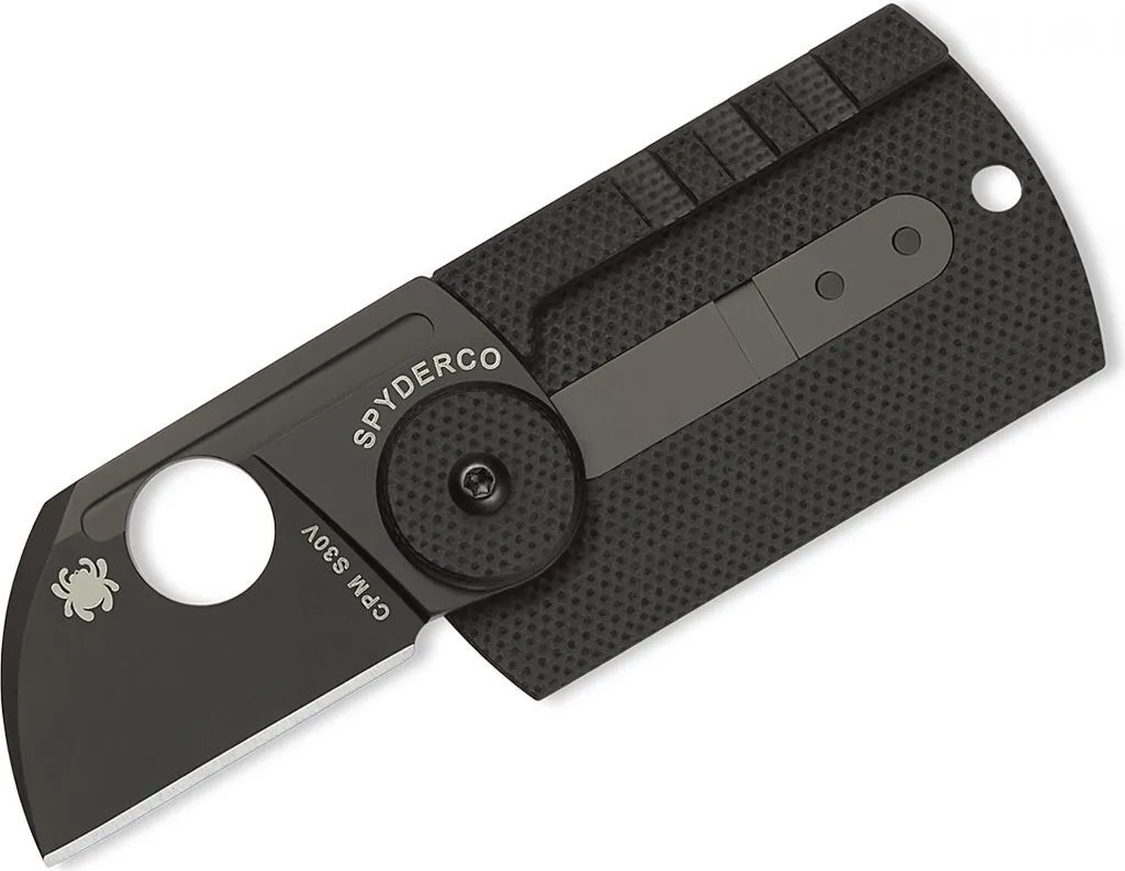 Spyderco Dog Tag Folder CF C188CFBBKP Taiwan - Couteau de Cou EDC