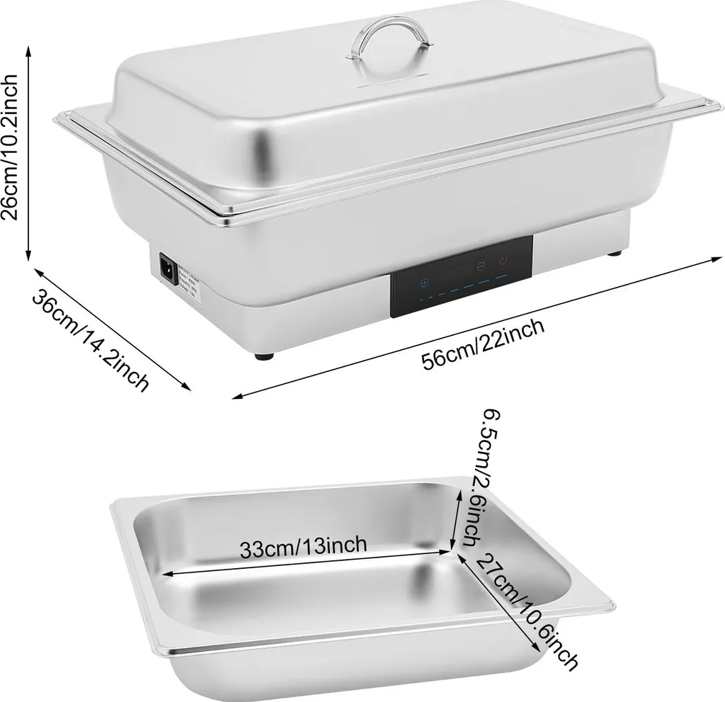 Chauffe-plats électrique professionnel 9L pour Buffet et Traiteur