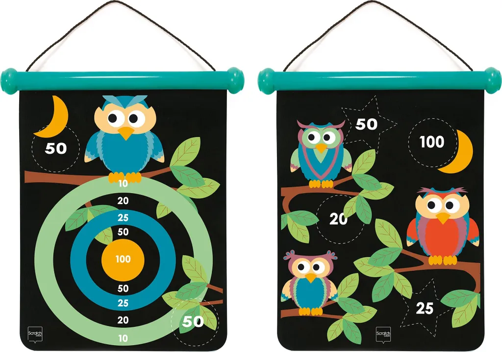 Jeu de fléchettes magnétiques Hiboux taille M idéal cadeau enfant