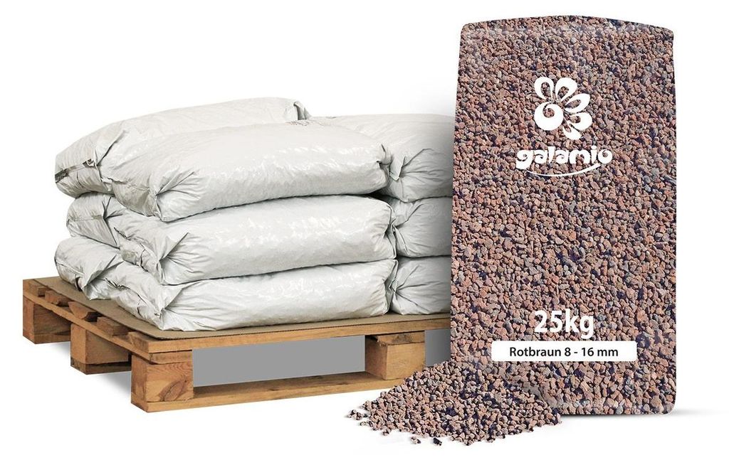 Galamio Lavamulch Rotbraun 8-16 mm 25kg x 12 Sack 300kg Produktbild 