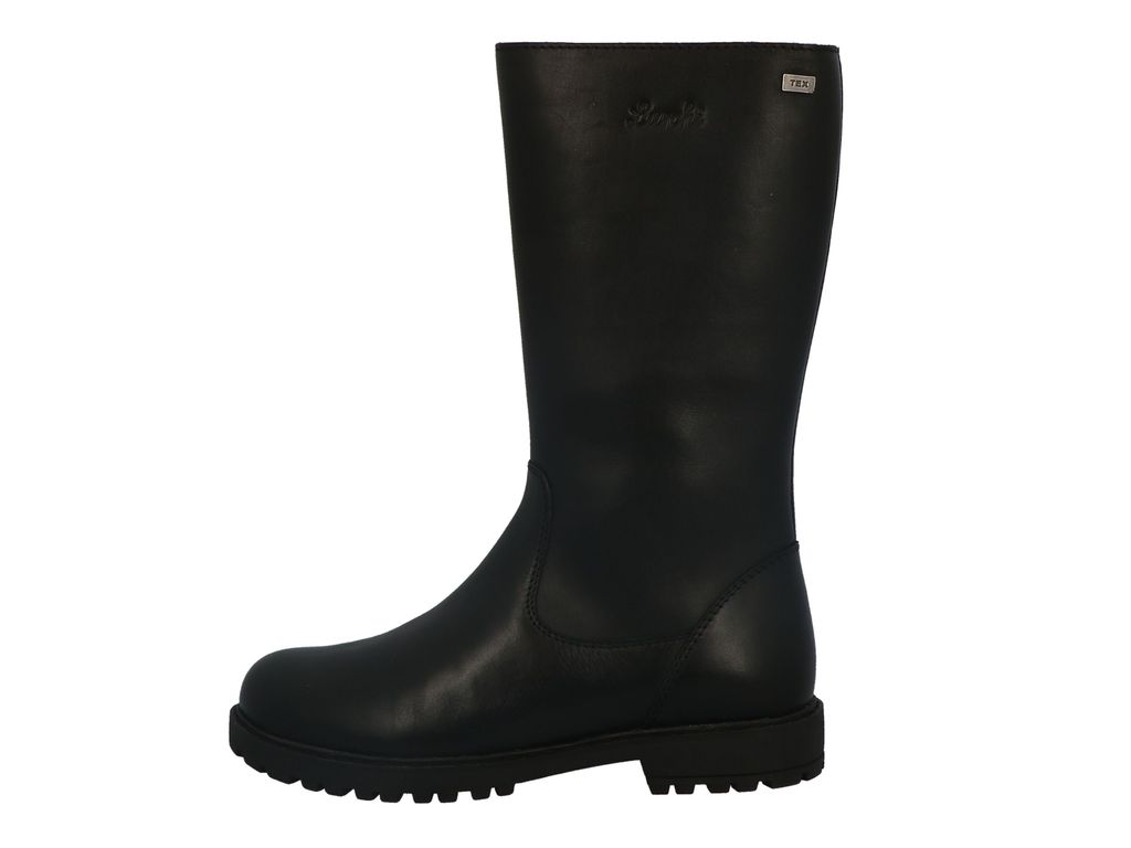 Lurchi Kinder Stiefel Iffi-TEX Leder Schwarz, wasserdicht, warm gefüttert, robuste Profilsohle