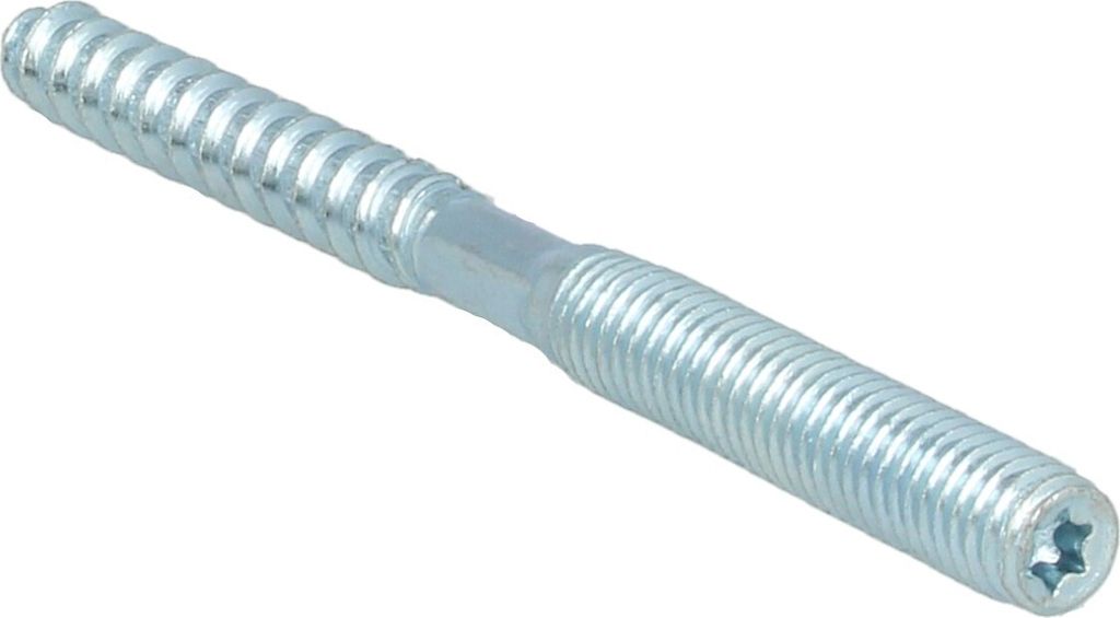 tecuro Stockschraube mit Holz- und ISO-Gewinde M 8 x 100 mm, verzinkt 10 Stück