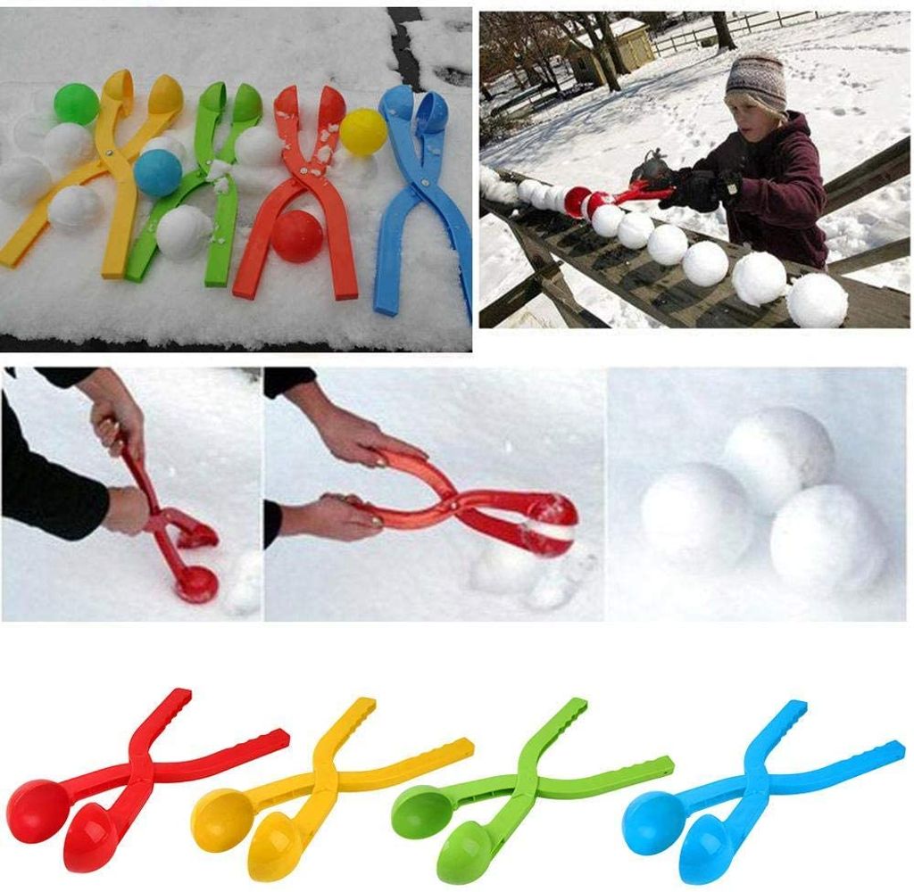 Winter Schnee Scoop Clip Schneeball Maker Kinder Spielzeug Schnee Scoop Maker Ente Snowball Maker 4 PCS Ente Form Schneeballmacher Winter Schnee Scoop Clip Profi-Schneeballzange 