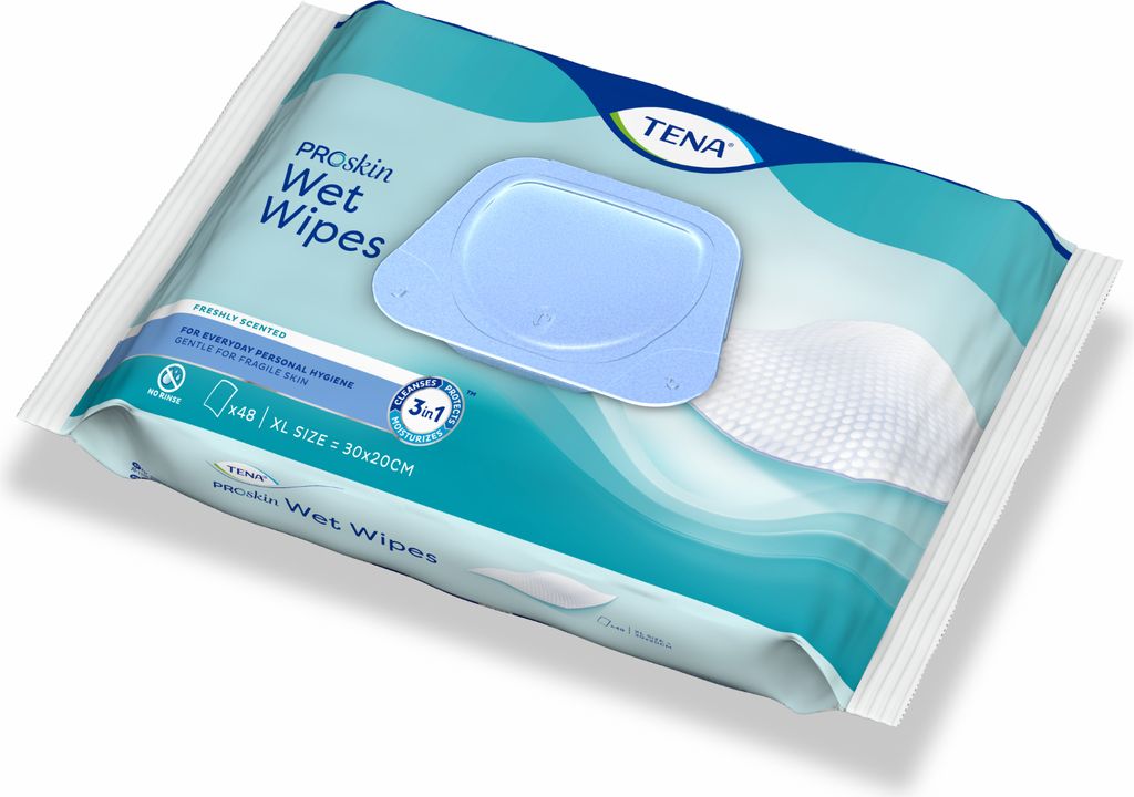 TENA ProSkin - Wet Wipes - 48 Stk. Produktbild 
