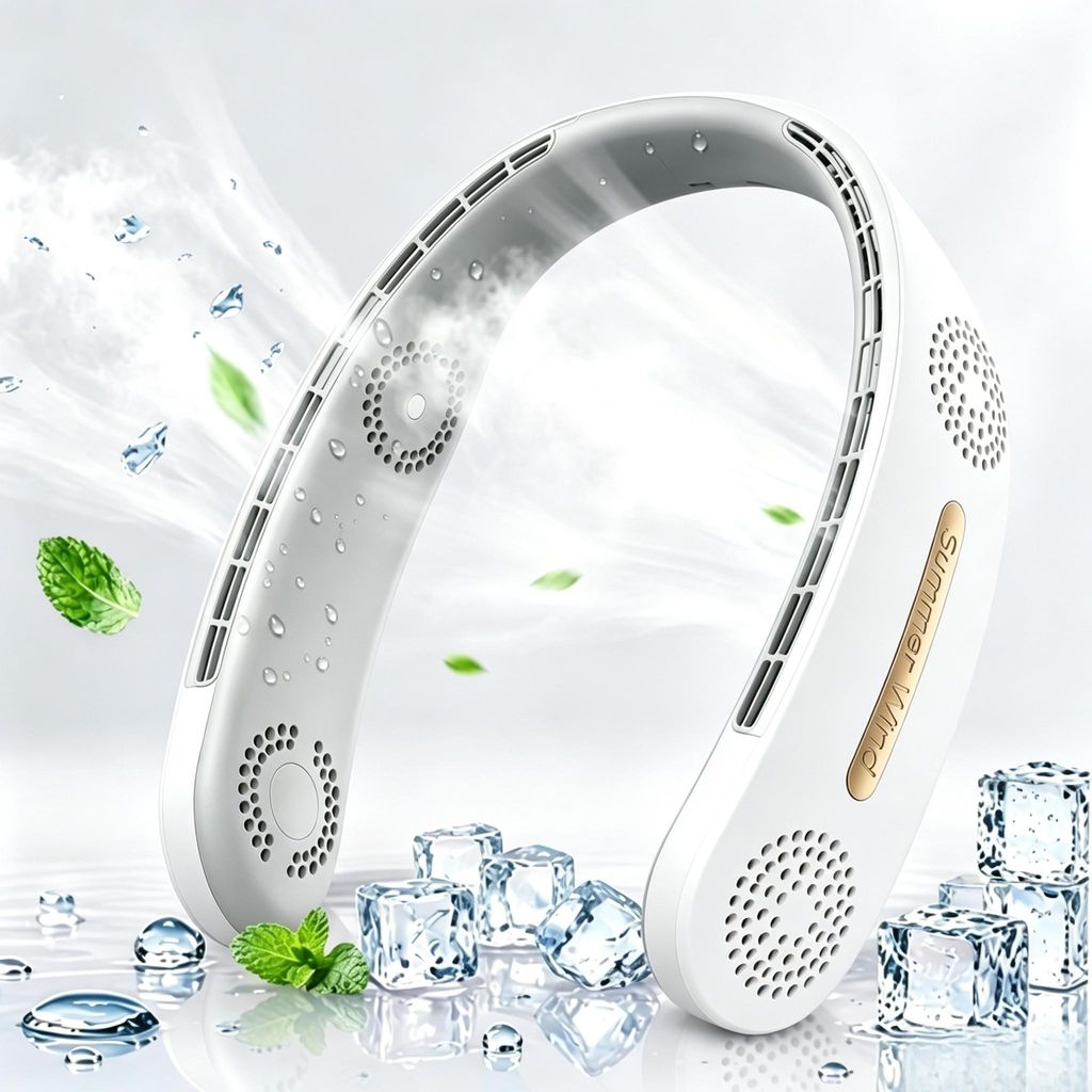 Nackenventilator, Halsventilator, blattlos, leise, USB, Produktbild 