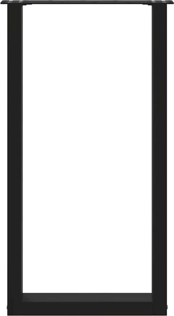 Pieds de table de bar en U vidaXL : solution pour sol irrégulier noir - 4