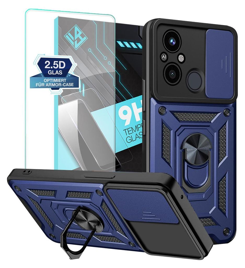 Armor Handyhülle für Xiaomi Redmi 12C mit 9H Displayglas Produktbild 