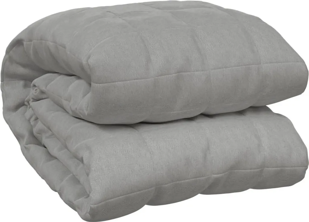 vidaXL Coperta pesata grigia 220x235 cm 11 kg tessuto