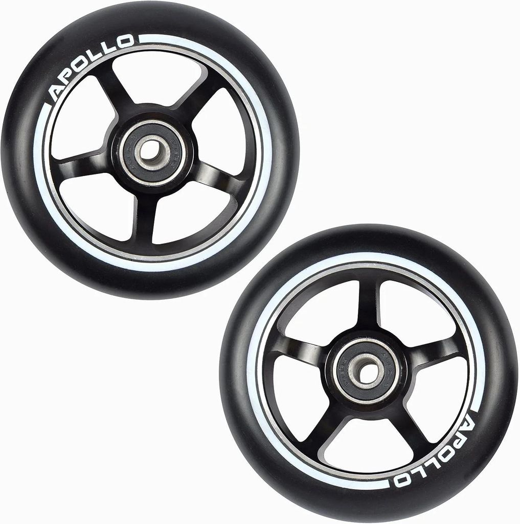 Scooter Wheel Set - BLACK ALU Core - 100mm - schwarz Produktbild 