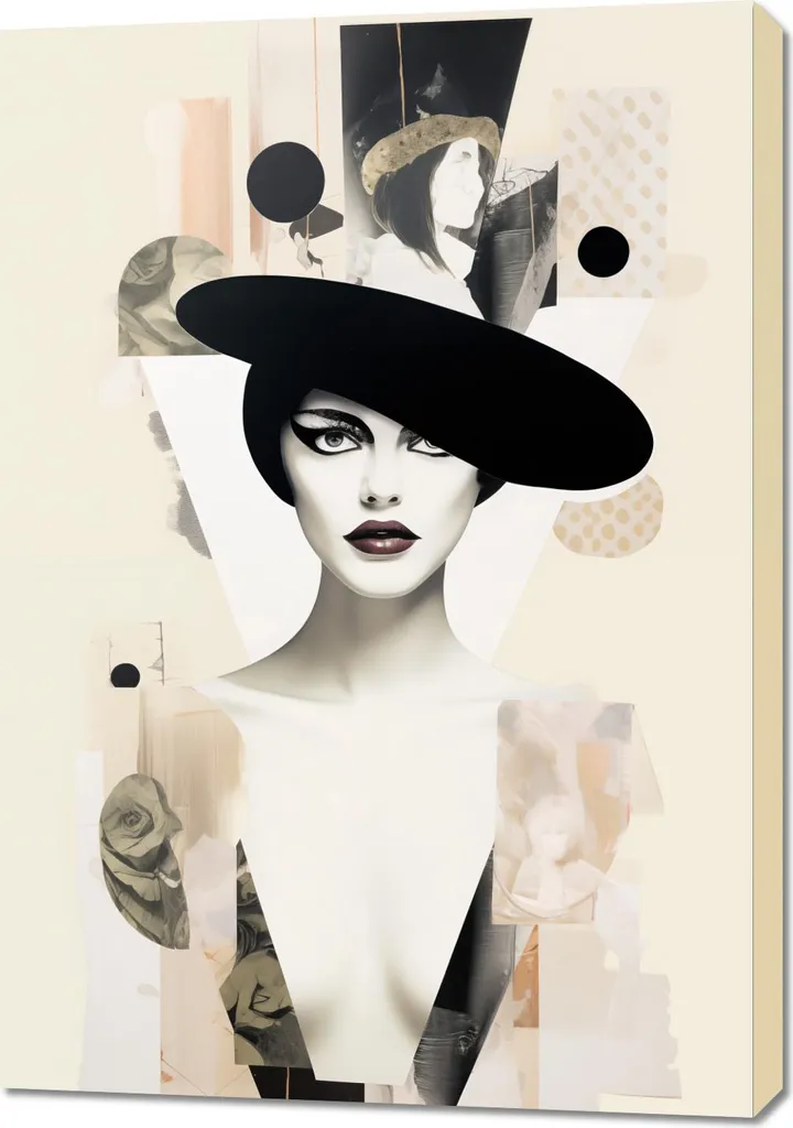 Décoration murale Portrait en décalage 70 x 100 cm pour bureau design