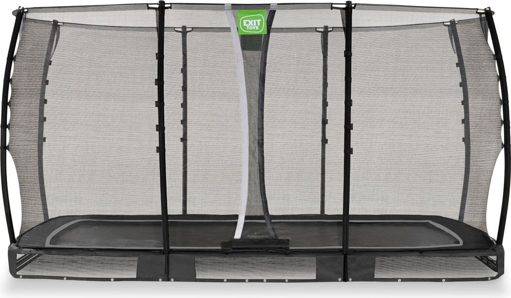EXIT Allure Classic Trampolin 214x366cm, Bodentrampolin, Rechteckig, für Kinder, Schwarz