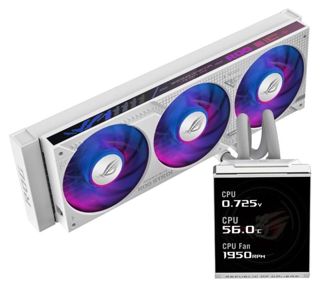 ASUS ROG STRIX SLC IV 360 ARGB LCD WHT, système de Image du produit 