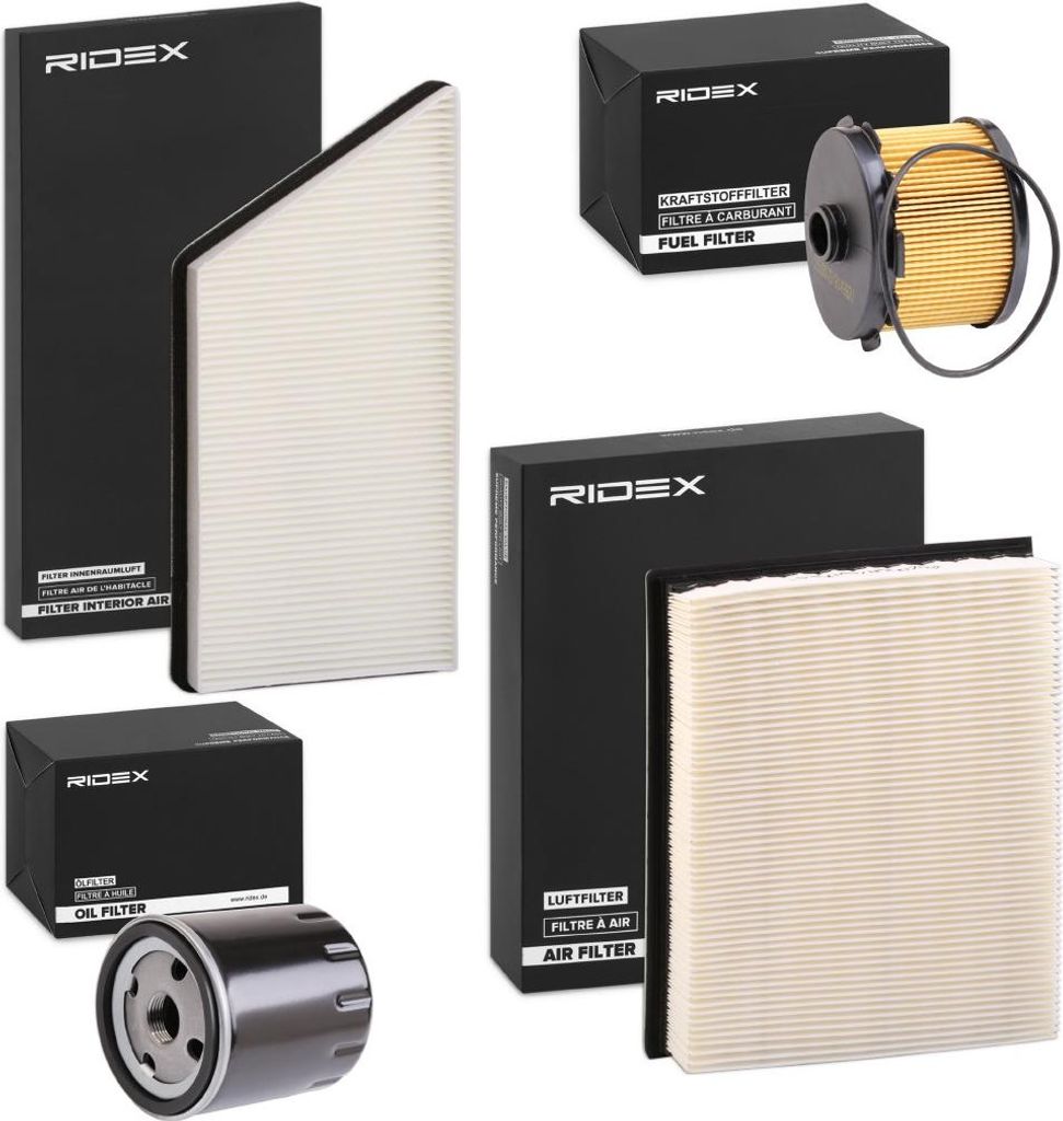 RIDEX Filterset Inspektionspaket Filtersatz passend für PEUGEOT 206 Schrägheck (2A/C) 206 Kastenwagen für CITROËN DS3