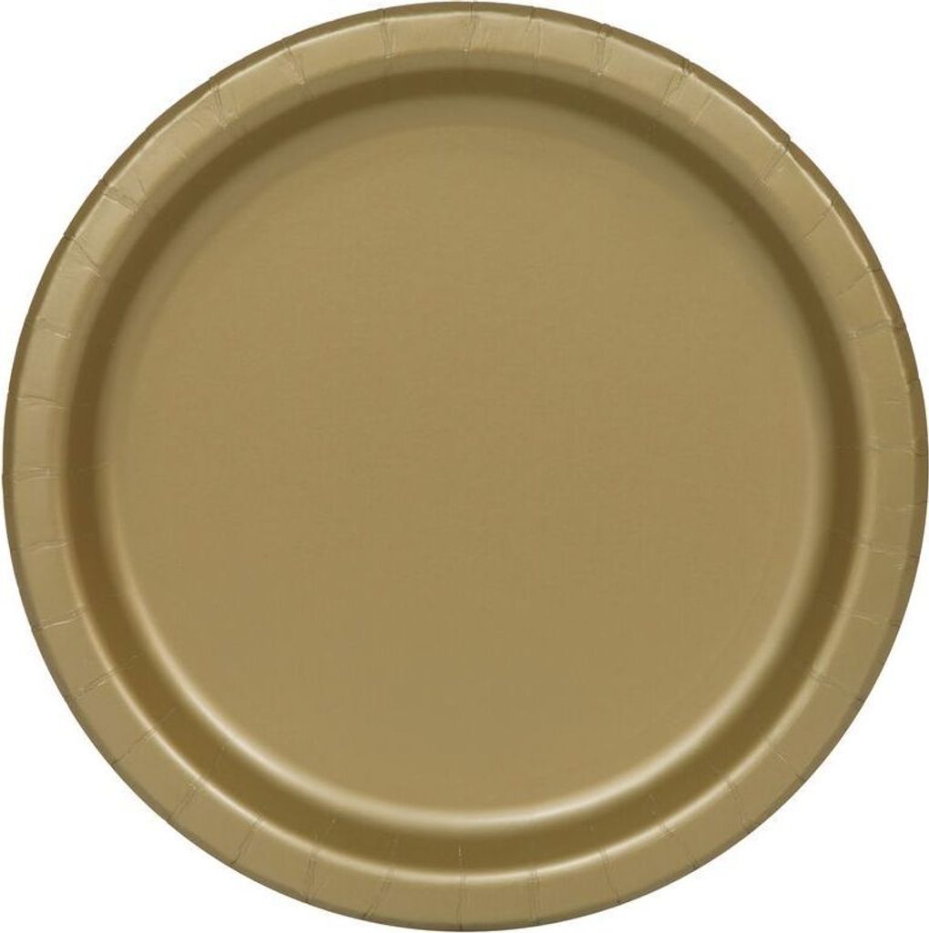 16 Pappteller Vera gold 22cm
