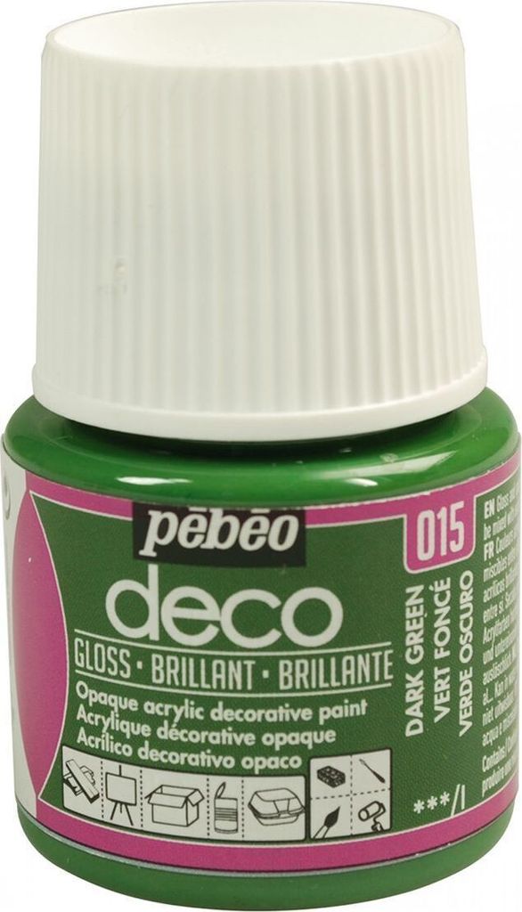 Akrylová farba Pebeo Deco Glossy, 45 ml, 015 Tmavozelená Obrázok produktu 