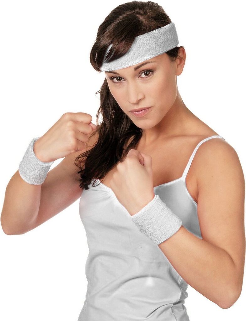 Schweißband Set weiß