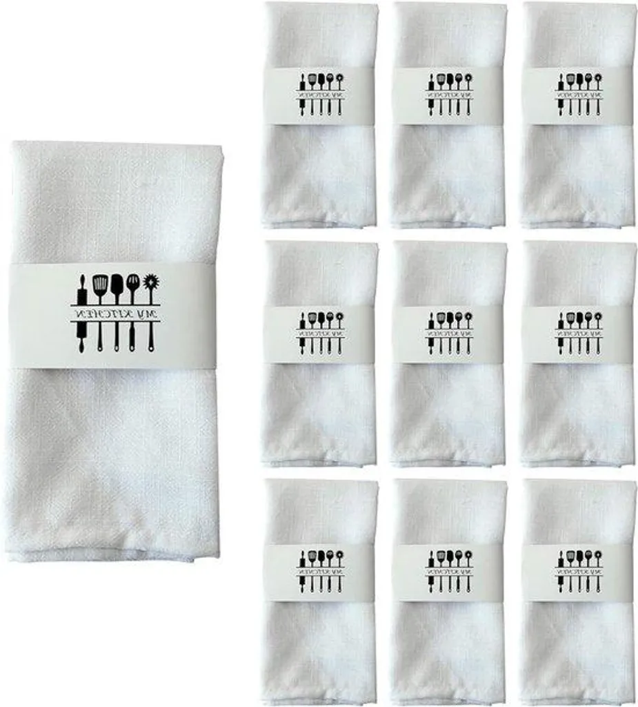 Serviettes de Table 40x40 Blanc : Le Lin Lavable qui ne se Tache Pas