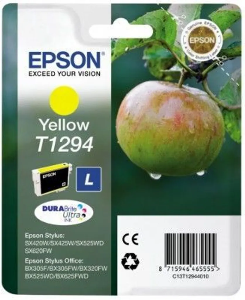 Epson T1294 Cartouche d'Encre Jaune XL Série Pomme pour Imprimantes Stylus