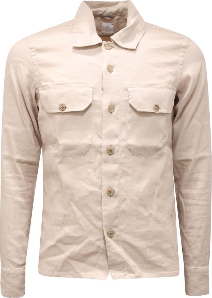 1966AT camicia uomo ELEVENTY PLATINUM man linen blend shirt