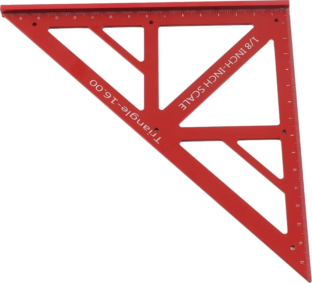 Règle triangulaire robuste en alu avec rapporteur d'angle pour le bois - 20