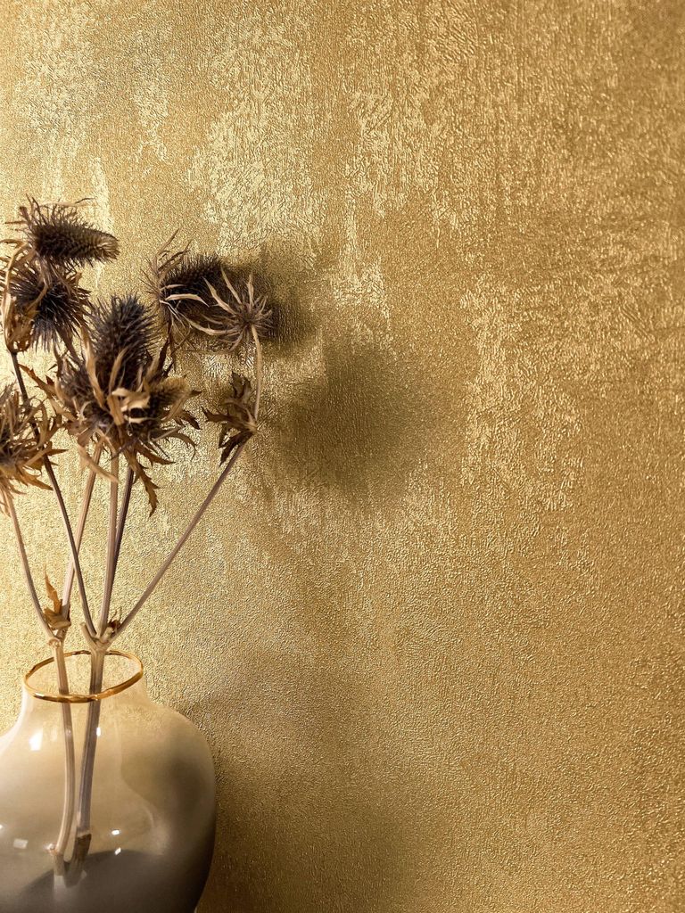 NEWROOM Tapete Kitron Gold Vliestapete - Modern Beton Produktbild 