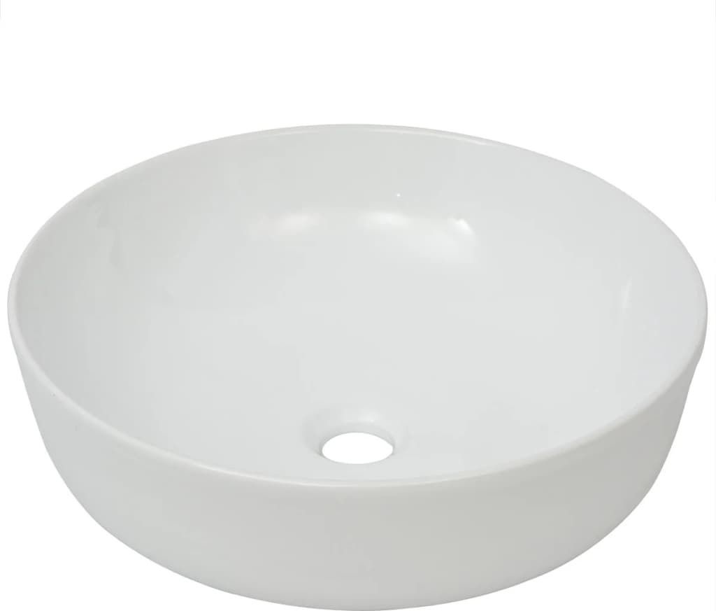 A white ceramic basin is shown against a white background.