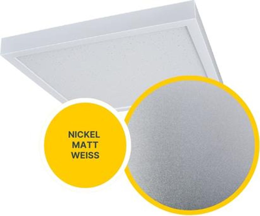LED SmartHome Deckenleuchte per Fernbedienung und App steuerbar : Mit Glitzereffekt : Weiß Oberfläche: Weiß Stil: Mit Glitzereffekt