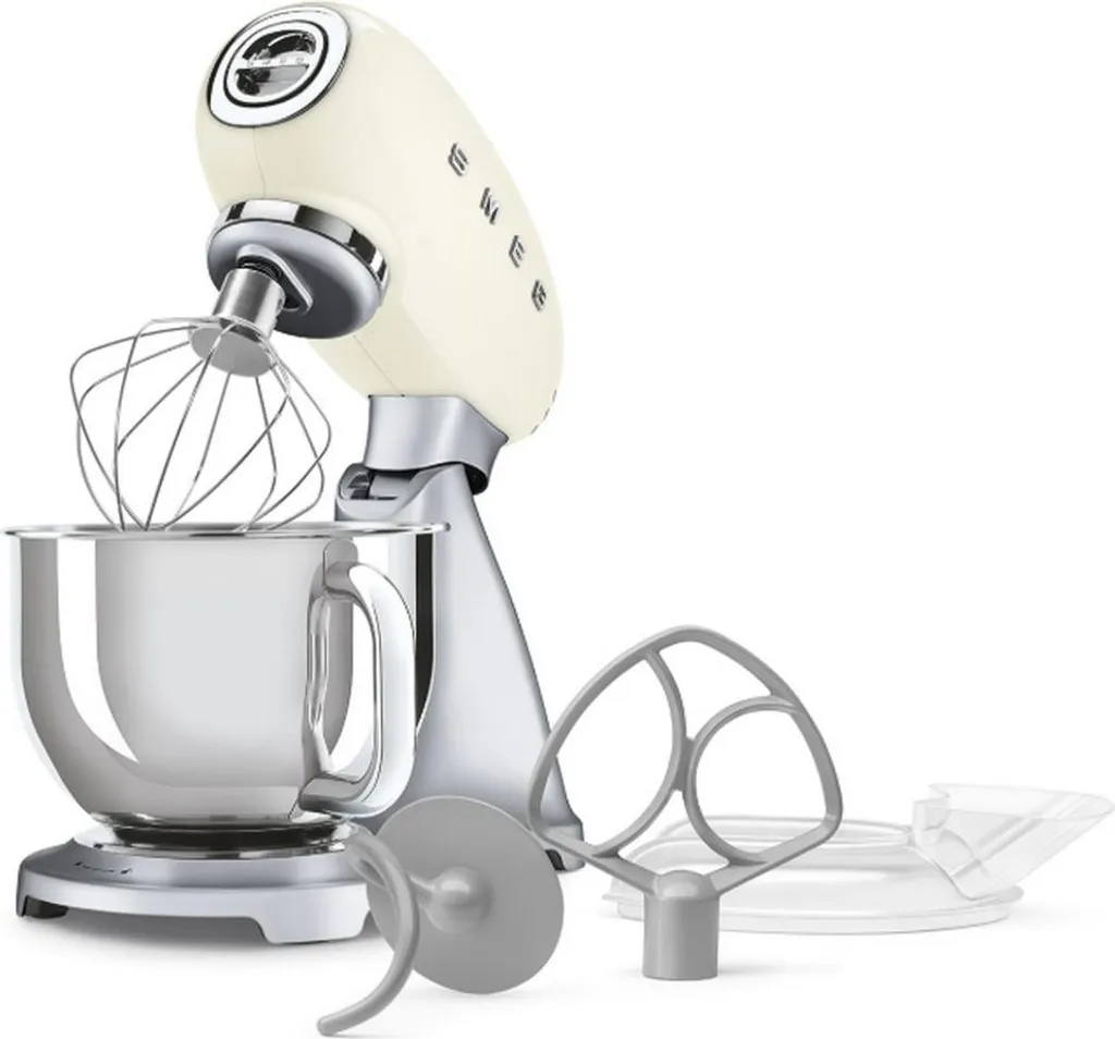 Robot de cuisine multifonctions Smeg crème 4,8L SMF04CREU rétro 50's