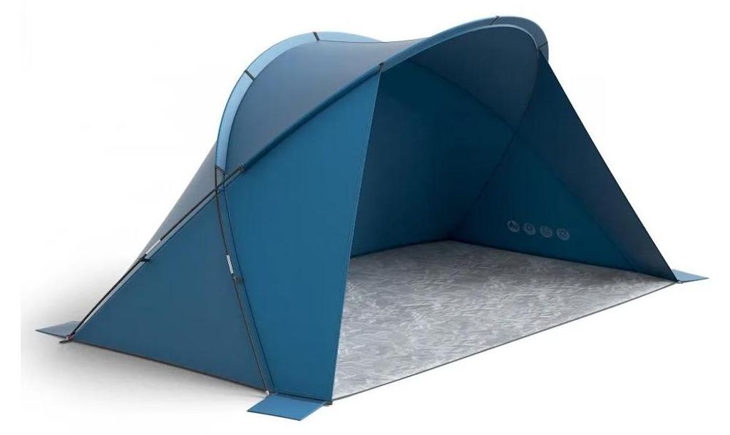 Husky geräumiges Strandzelt Blum 4 - Blau