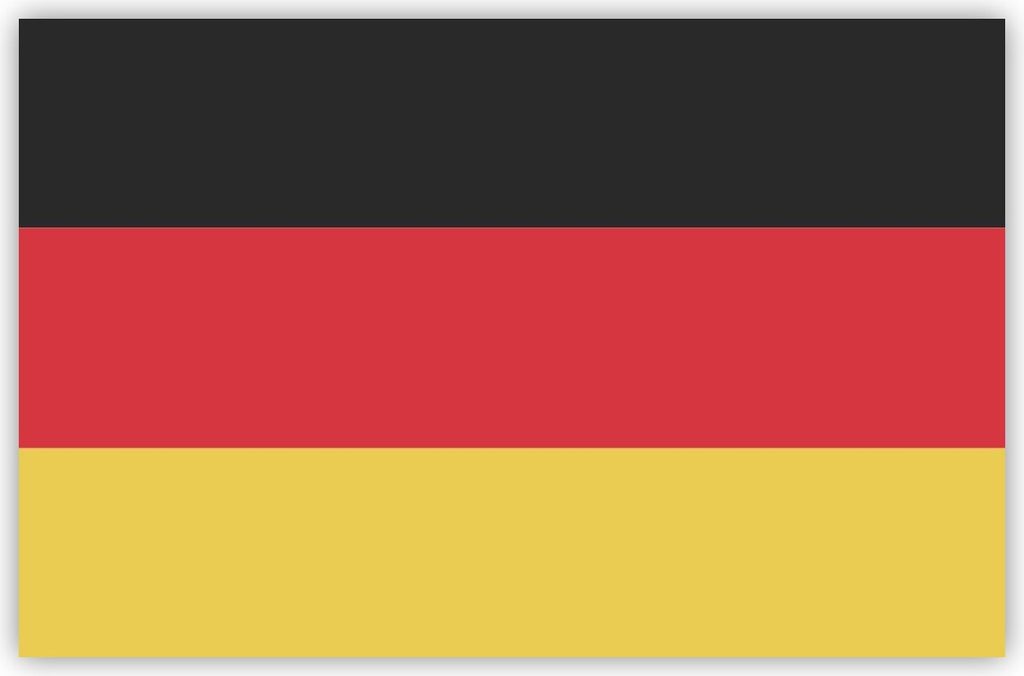 6 Stück Folienaufkleber Deutschland Germany FLAGGE Sticker PVC Aufkleber Flagge Format ca. 85 x 55 mm Flaggenaufkleber für Innen und Außen verwe...