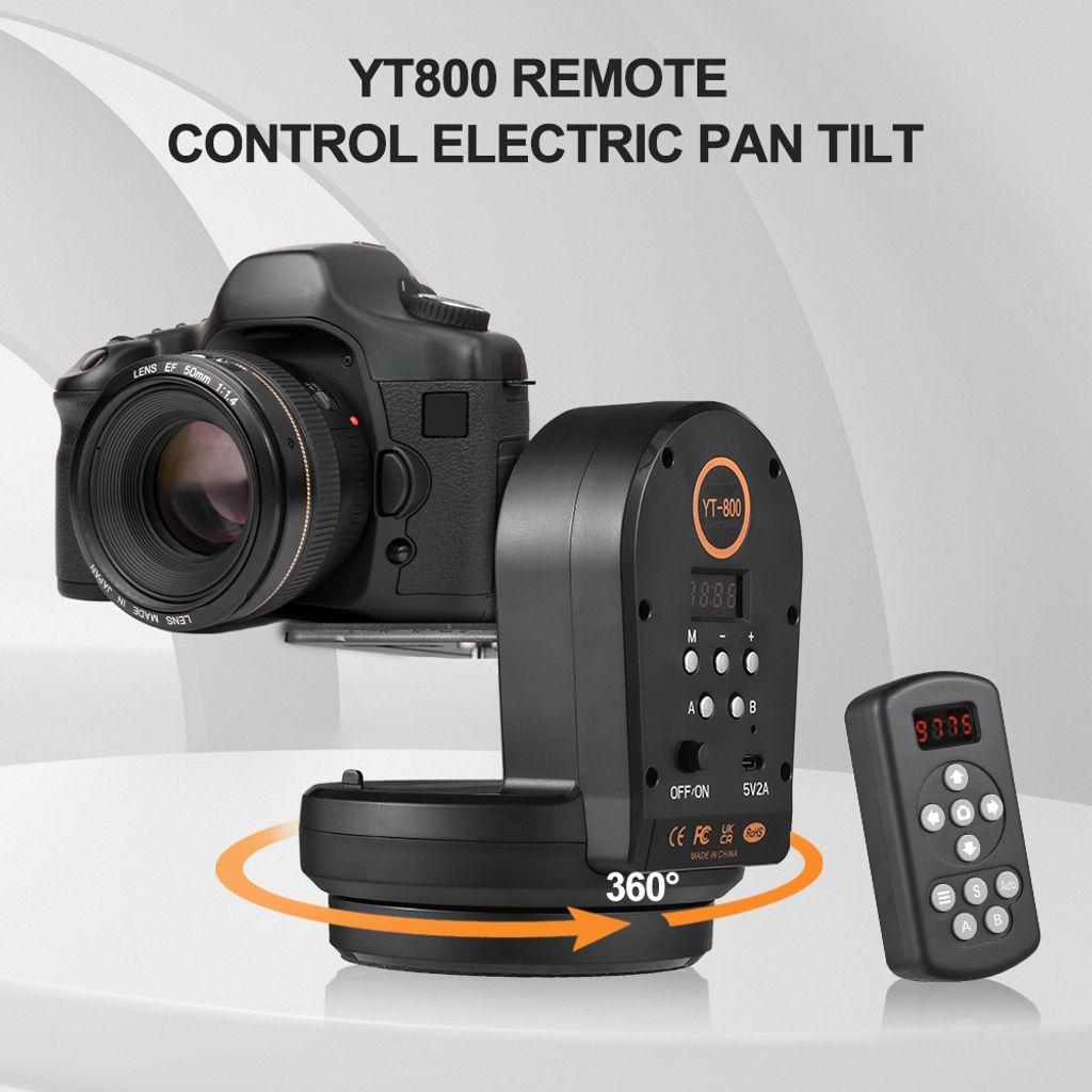 Motorisierter Stativkopf 360° - Fernbedienter Schwenk-Neigekopf Für Kamera & Smartphone