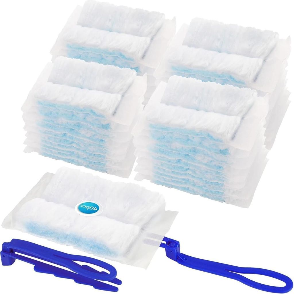 40er Staubmagnet Tücher Nachfüllpack für Swiffer Staubwedel mit Griff