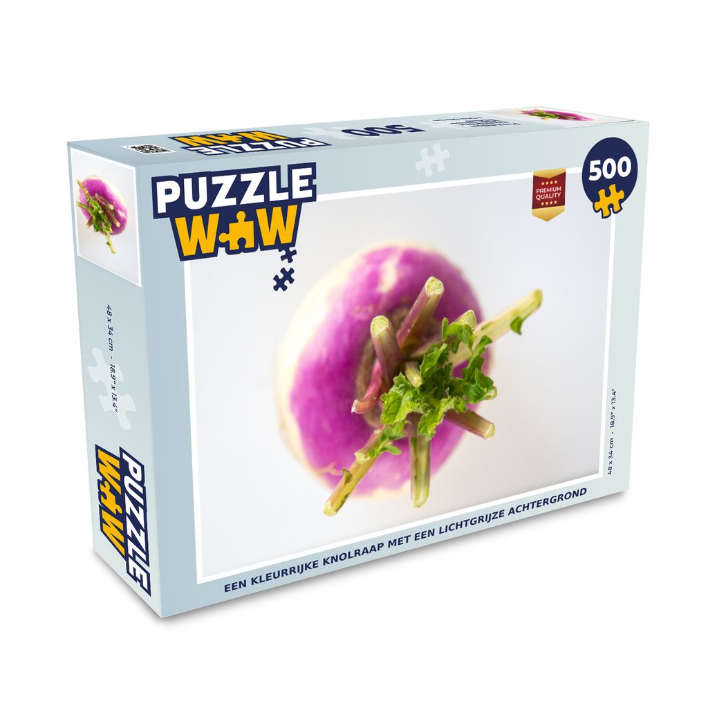 MuchoWow Puzzle 500 Teile Eine bunte Rübe mit hellgrauem Hintergrund - 500 Teile - Kinder - Selberbauen - Puzzlespiele
