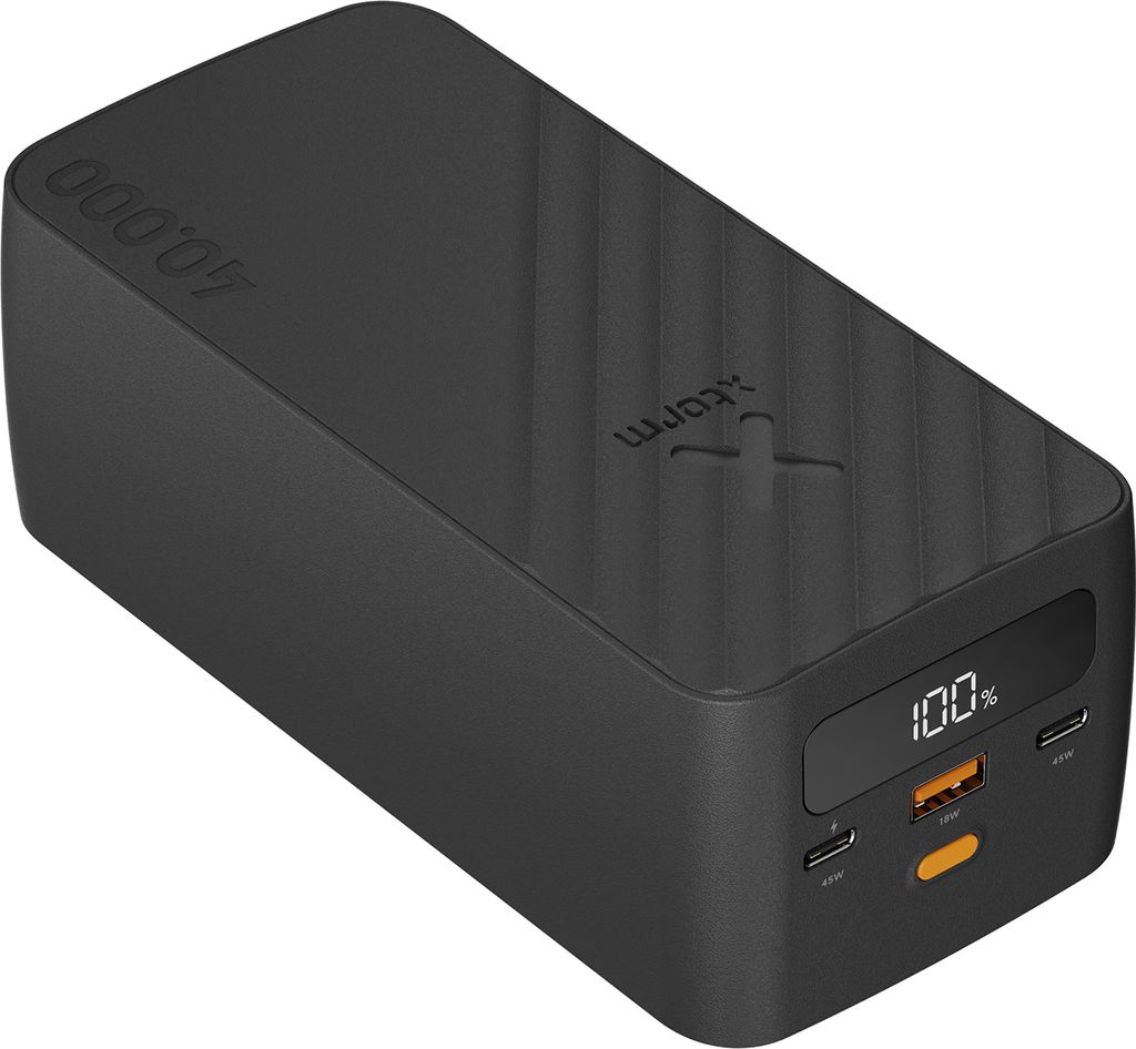 Xtorm Go2 Powerbank - 40.000mAh - 1x USB-A - 1x USB-C - Leistungsstarke Powerbank - Tragbarer Akku geeignet für iPhone und Samsung - Nachhaltige T...
