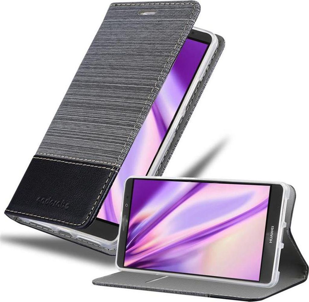 Cadorabo Hülle für Huawei MATE 8 Schutzhülle in Grau Handy Hülle Etui Book Case Cover