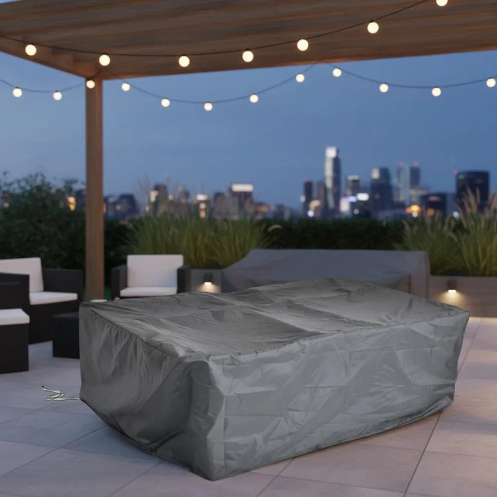 Copertura Protettiva 247x130x108 cm Nero per Mobili da Giardino Rattan