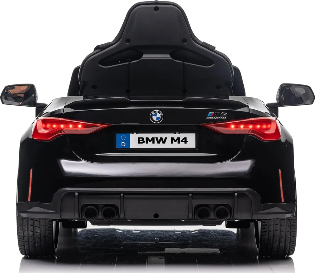 BMW M4 électrique enfant avec roues EVA silencieuses et télécommande
